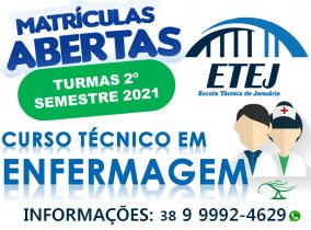 Matrícula Aberta para o 2° semestre – Curso de Enfermagem