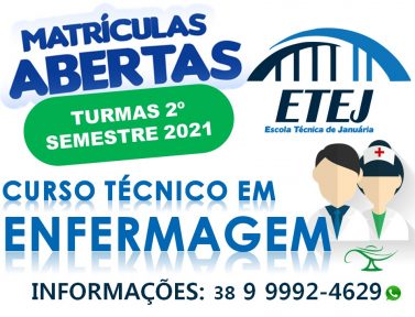 Matrícula Aberta para o 2° semestre – Curso de Enfermagem